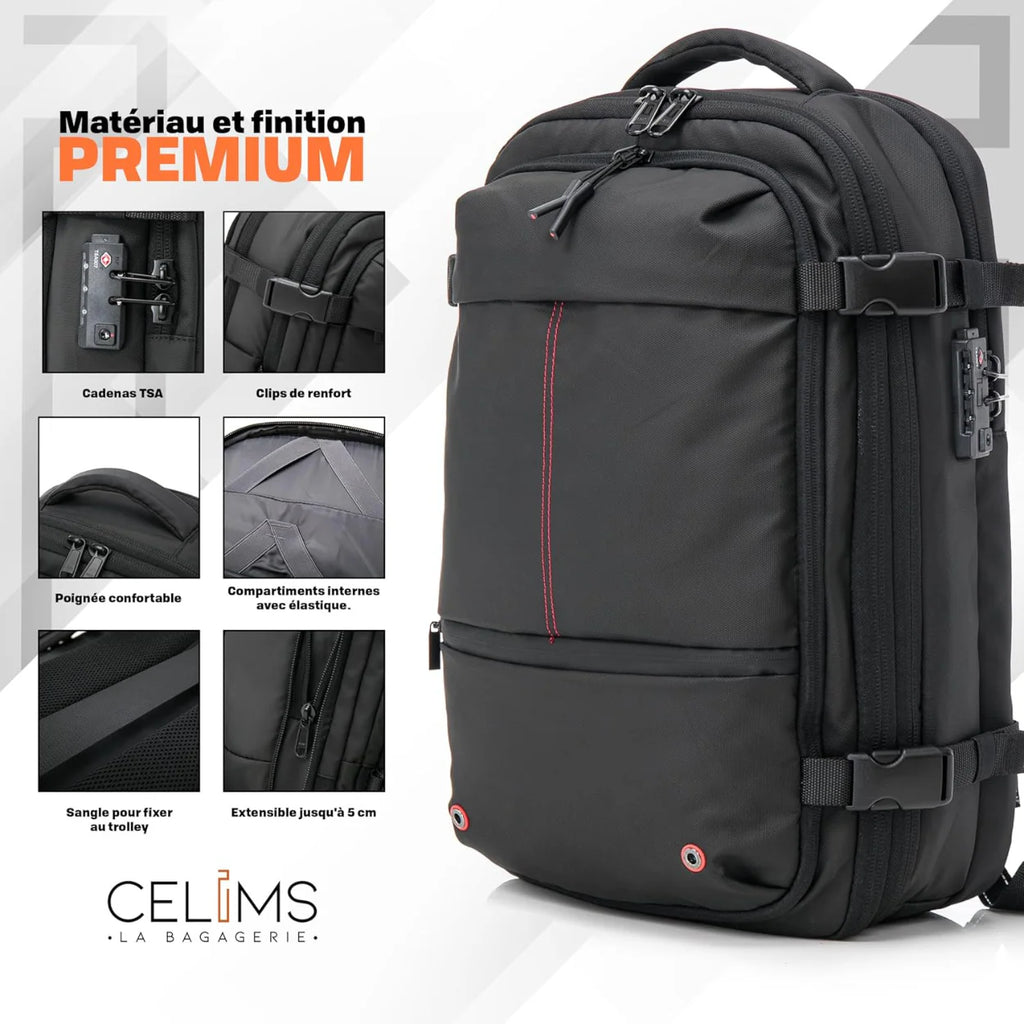 🎒 حقيبة ظهر سفر ذكية بتقنية التفريغ الهوائي