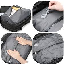 🎒 حقيبة ظهر سفر ذكية بتقنية التفريغ الهوائي